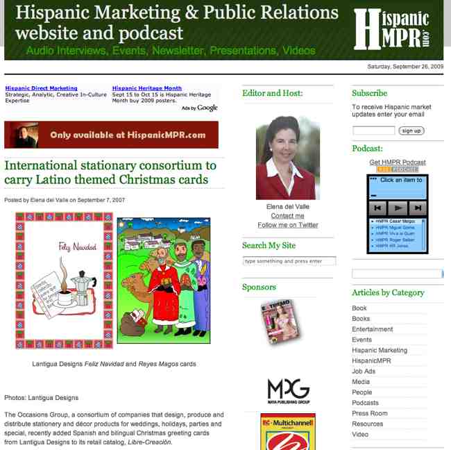 Hispanic MPR The Search for Original Hispanic Christmas Cards is Over