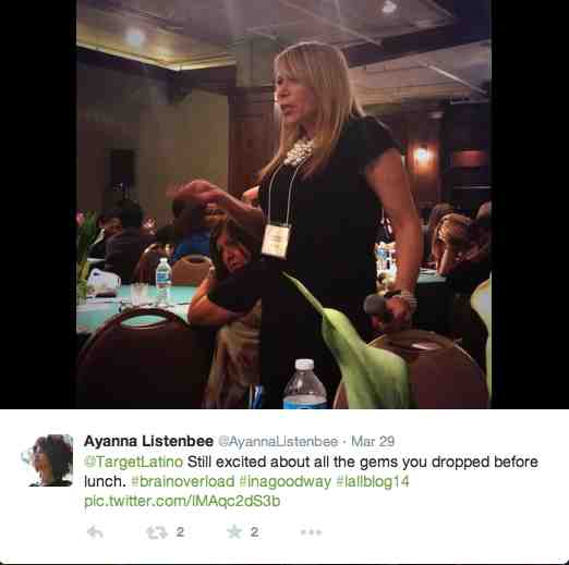 Her SEO presentation was the MOST TWEETED of the #LALLBLOG14 conference - Way to go Havi! Tweet by Ayana Listenbee
