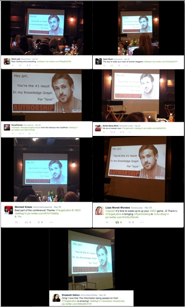Probably the most tweeted slide of #LALLBLOG14 Knowledge Graph Gosling. A great way to learn about SEO markup.