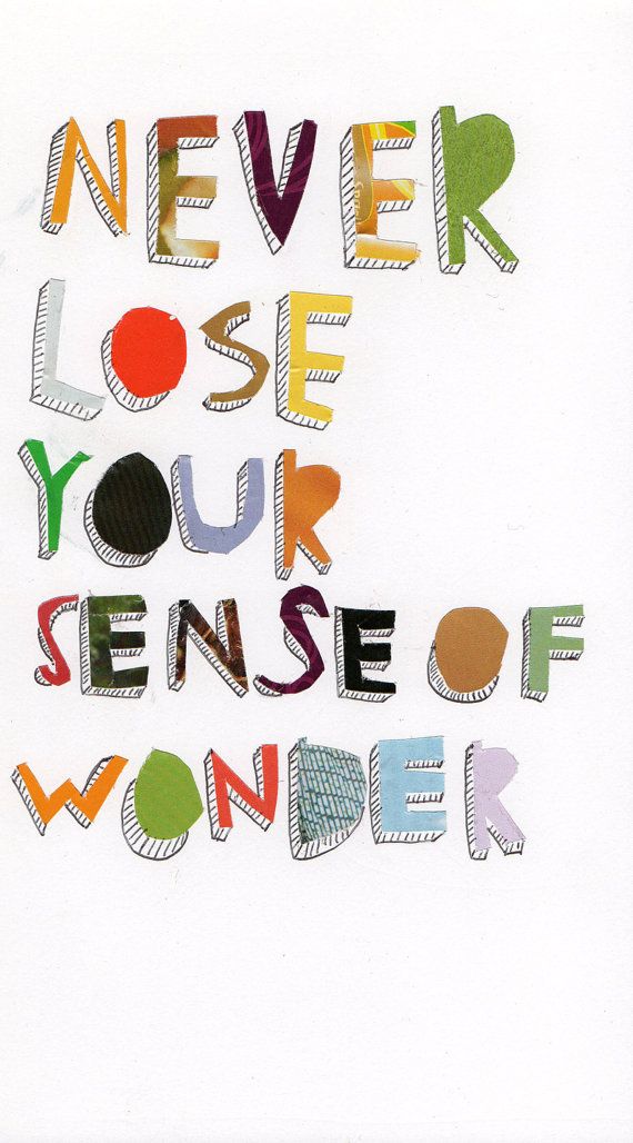 never lose your sense of wonder