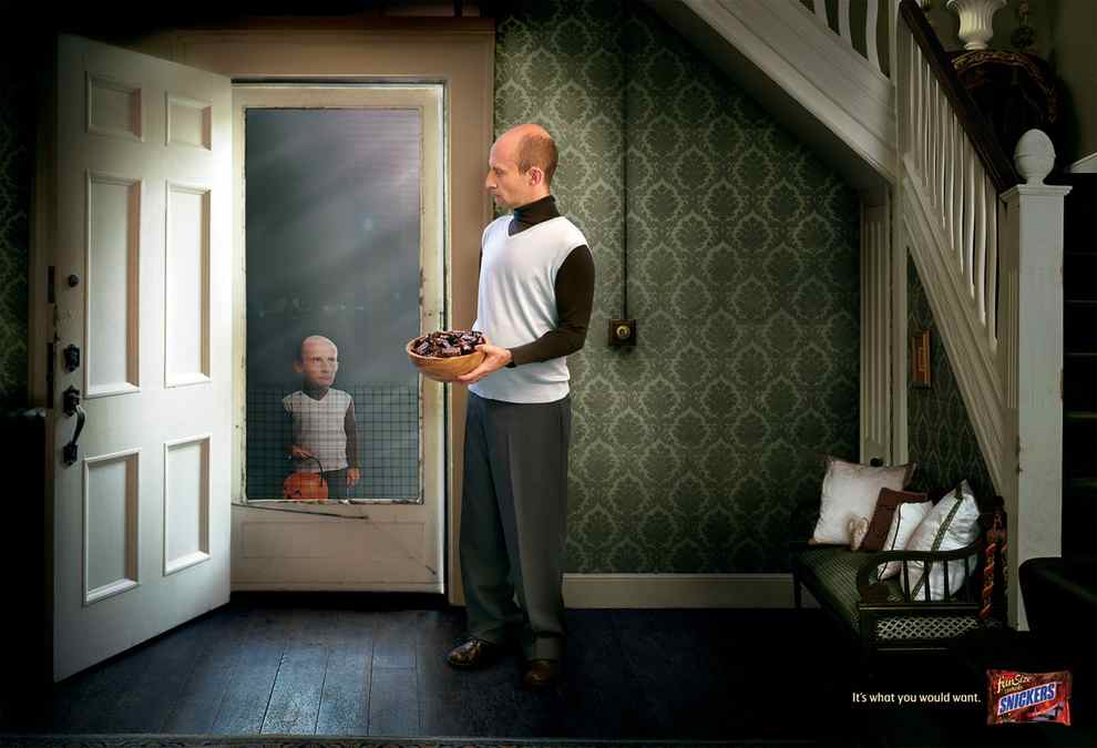 snickers print halloween ad