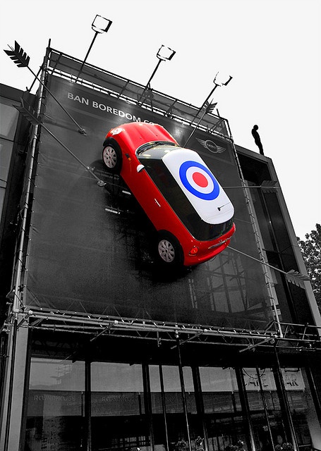 Roundhouse Mini Cooper London guerilla marketing ads